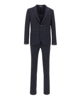 MANUEL RITZ Completo monopetto in misto lana BLUE Uomo 