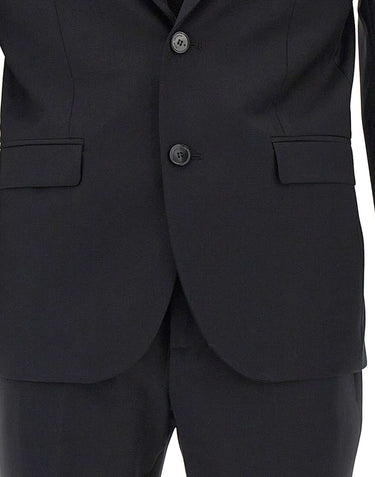 MANUEL RITZ Completo monopetto in misto lana BLACK Uomo 