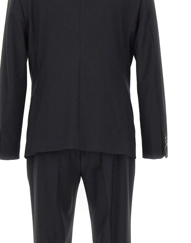 MANUEL RITZ Completo monopetto in misto lana BLACK Uomo 