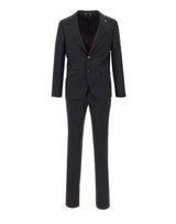 MANUEL RITZ Completo monopetto in misto lana BLACK Uomo 