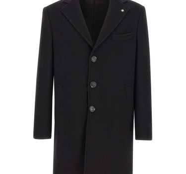 MANUEL RITZ Cappotto in misto lana BLACK Uomo 