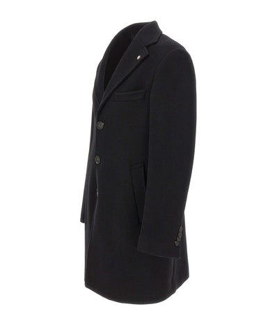 MANUEL RITZ Cappotto in misto lana BLACK Uomo 