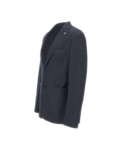 MANUEL RITZ Blazer in misto cotone BLUE Uomo 