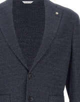 MANUEL RITZ Blazer in misto cotone BLUE Uomo 
