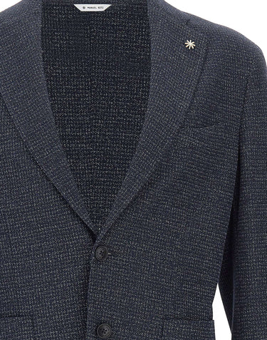 MANUEL RITZ Blazer in misto cotone BLUE Uomo 