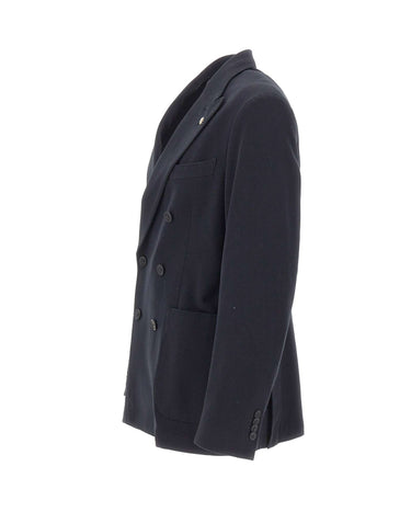 MANUEL RITZ Blazer doppiopetto BLUE Uomo 