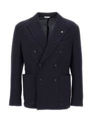 MANUEL RITZ Blazer "Nuvola" BLUE Uomo 