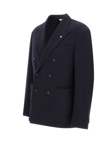 MANUEL RITZ Blazer "Nuvola" BLUE Uomo 