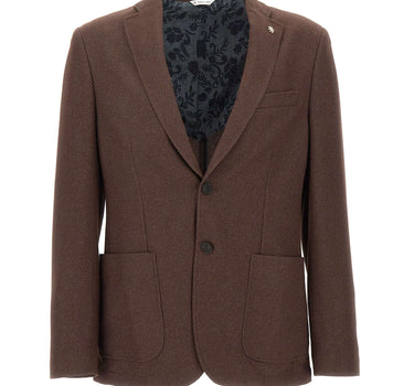 MANUEL RITZ Blazer monopetto BROWN Uomo 