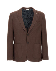 MANUEL RITZ Blazer monopetto BROWN Uomo 