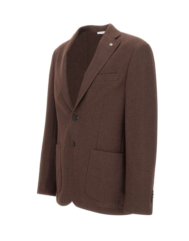 MANUEL RITZ Blazer monopetto BROWN Uomo 