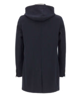 MANUEL RITZ Cappotto con pettorina e cappuccio BLUE Uomo 