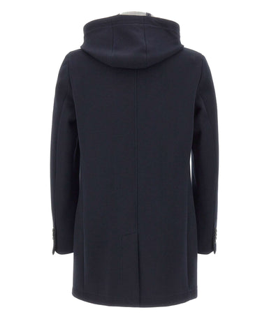 MANUEL RITZ Cappotto con pettorina e cappuccio BLUE Uomo 