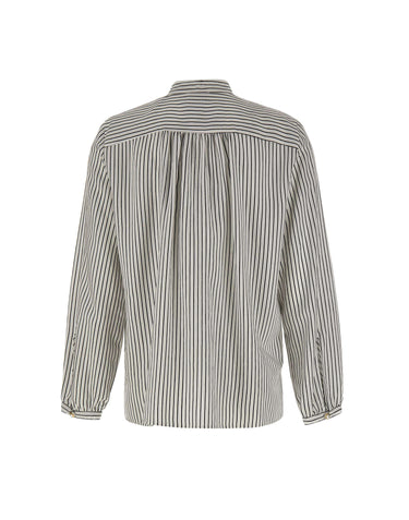 Blusa in twill a righe 2623116111200 003 MARELLA 