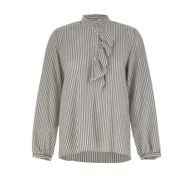Blusa in twill a righe 2623116111200 003 MARELLA 