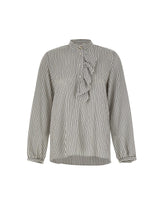 Blusa in twill a righe 2623116111200 003 MARELLA 