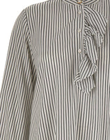 Blusa in twill a righe 2623116111200 003 MARELLA 