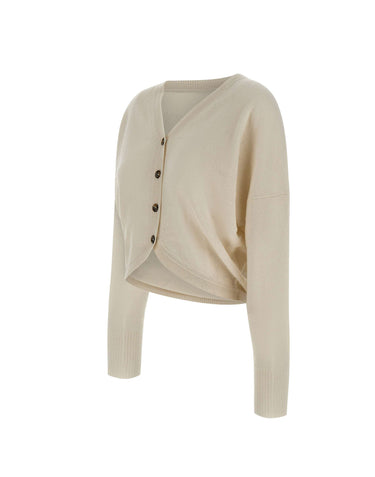 MARELLA Cardigan "Alacre" in cashmere WHITE Donna 