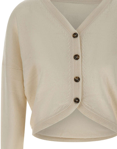 MARELLA Cardigan "Alacre" in cashmere WHITE Donna 