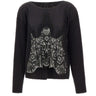 MAURIZIO MYKONOS Maglia over con pizzo in lana e alpaca BLACK Donna 