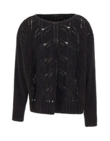 MAURIZIO MYKONOS Maglia over con pizzo in lana e alpaca BLACK Donna 