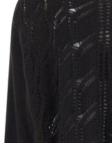MAURIZIO MYKONOS Maglia over con pizzo in lana e alpaca BLACK Donna 