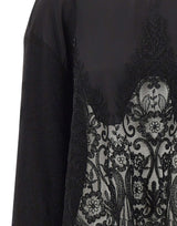 MAURIZIO MYKONOS Maglia over con pizzo in lana e alpaca BLACK Donna 
