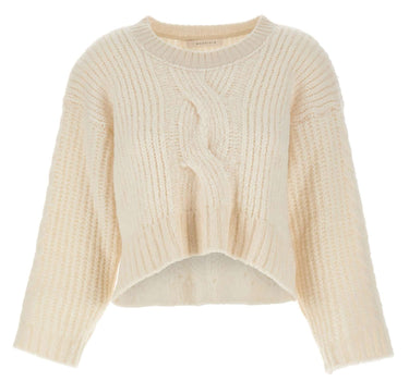 MAURIZIO MYKONOS Maglia crop in lana e alpaca WHITE Donna 