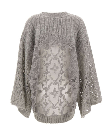 MAURIZIO MYKONOS Maglia over traforata GREY Donna 