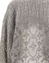 MAURIZIO MYKONOS Maglia over traforata GREY Donna 