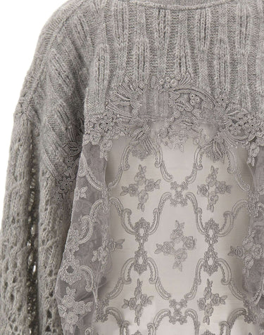 MAURIZIO MYKONOS Maglia over traforata GREY Donna 