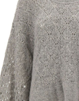 MAURIZIO MYKONOS Maglia over traforata GREY Donna 