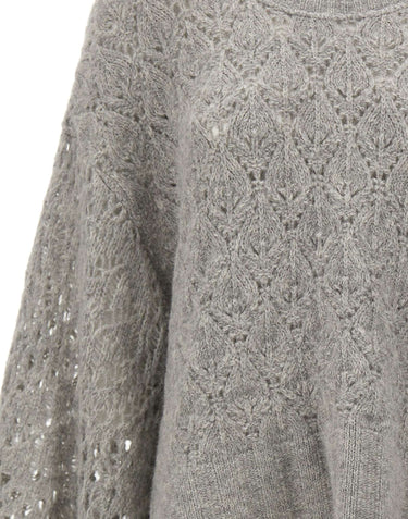 MAURIZIO MYKONOS Maglia over traforata GREY Donna 