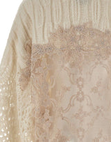 MAURIZIO MYKONOS Maglia over traforata WHITE Donna 
