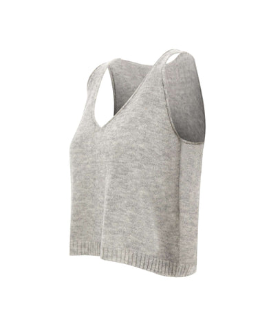 MAURIZIO MYKONOS Top in misto alpaca GREY Donna 