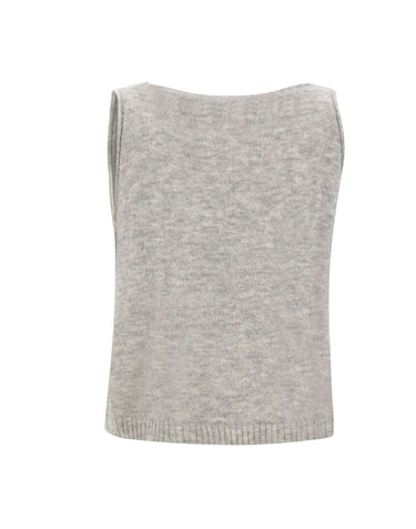 MAURIZIO MYKONOS Top in misto alpaca GREY Donna 