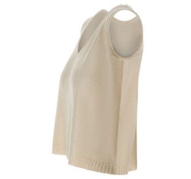 MAURIZIO MYKONOS Top in misto alpaca WHITE Donna 