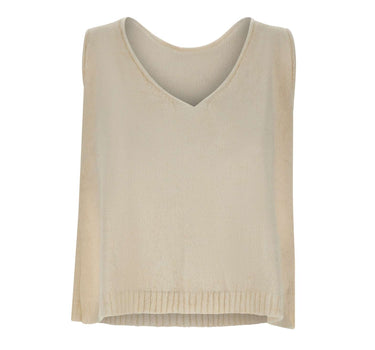 MAURIZIO MYKONOS Top in misto alpaca WHITE Donna 