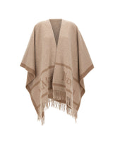 MAX MARA Poncho in lana jacquard BEIGE Donna 