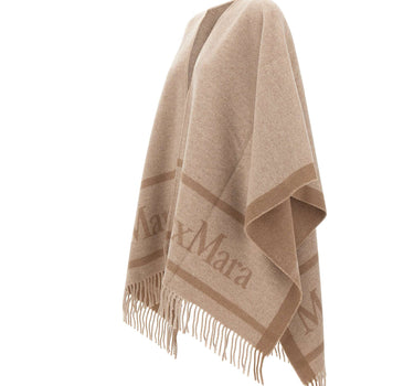 MAX MARA Poncho in lana jacquard BEIGE Donna 