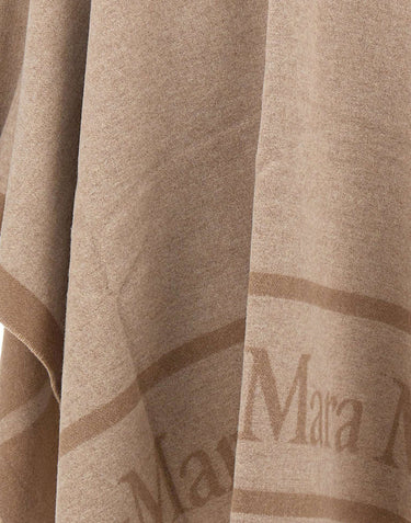 MAX MARA Poncho in lana jacquard BEIGE Donna 