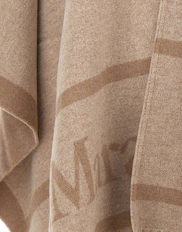 MAX MARA Poncho in lana jacquard BEIGE Donna 
