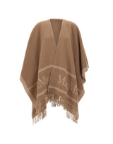 MAX MARA Poncho in lana jacquard BROWN Donna 