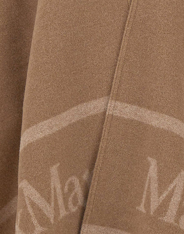 MAX MARA Poncho in lana jacquard BROWN Donna 