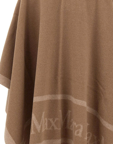MAX MARA Poncho in lana jacquard BROWN Donna 