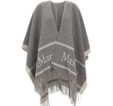 MAX MARA Poncho in lana jacquard GREY Donna 