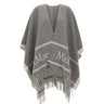 MAX MARA Poncho in lana jacquard GREY Donna 