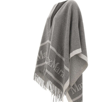 MAX MARA Poncho in lana jacquard GREY Donna 