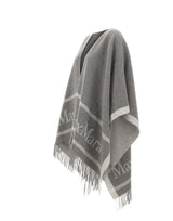 MAX MARA Poncho in lana jacquard GREY Donna 
