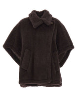 MAX MARA Mantella in tessuto teddy BROWN Donna 
